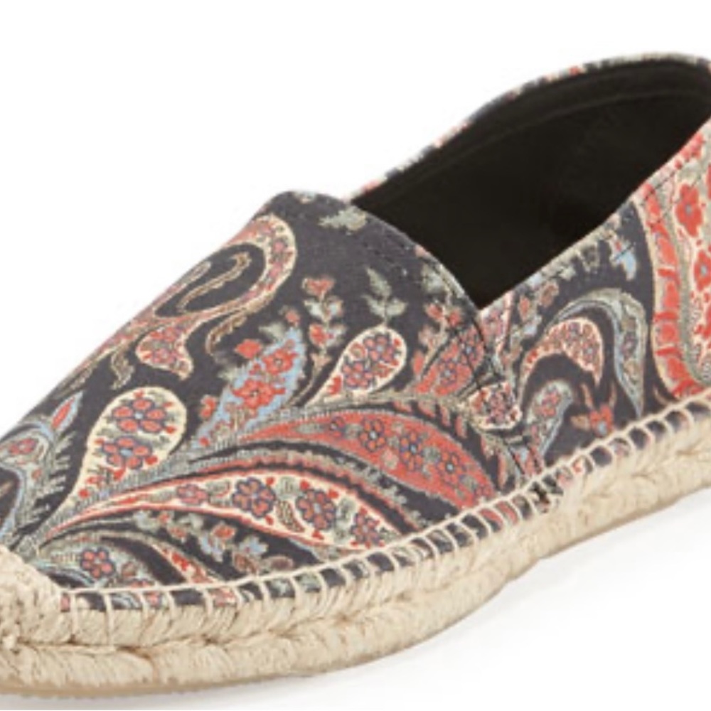 Isabel Marant Etoile Cana Paisley-Print Espadrille Flat EUC Size 39 - Picture 5 of 10